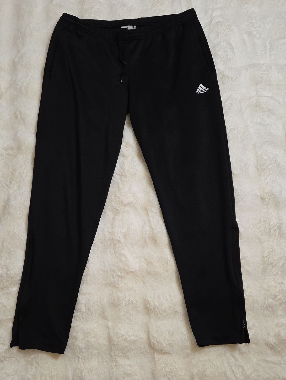 Adidas Black Jogger Sweatpants with White Logo
